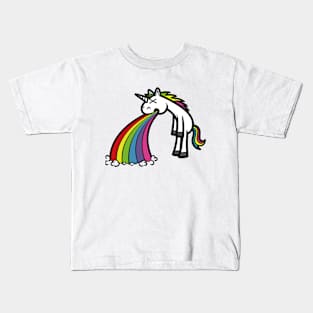 Cute Unicorn Puking a Rainbow Kids T-Shirt